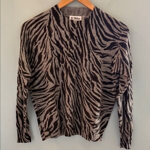27 Miles Zebra Print Sweater